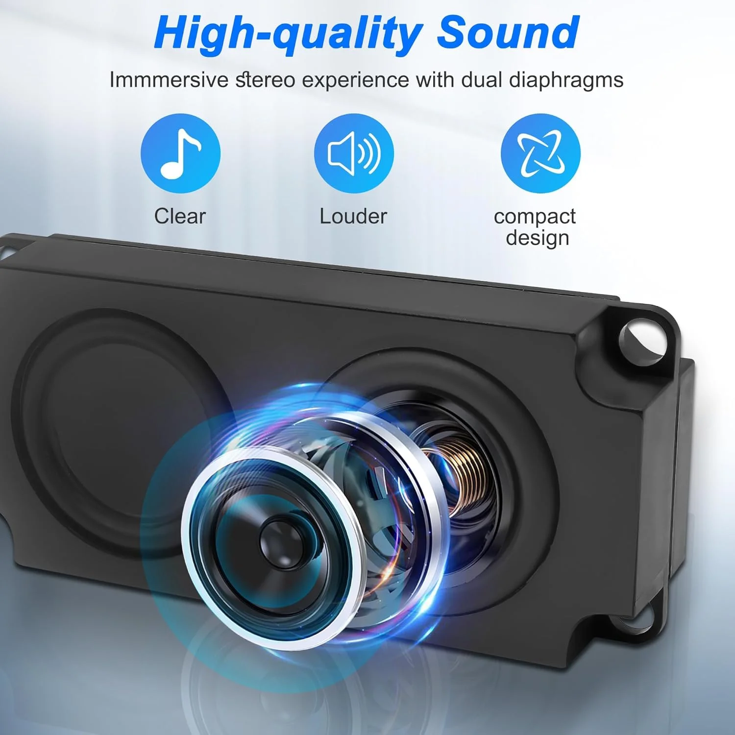 اسپیکر USB Type C مدل XMSJSIY، اسپیکر اکسترنال قابل حمل 3 واتی برای کامپیوتر، لپ تاپ، مانیتور و گوشی - 1 عدد