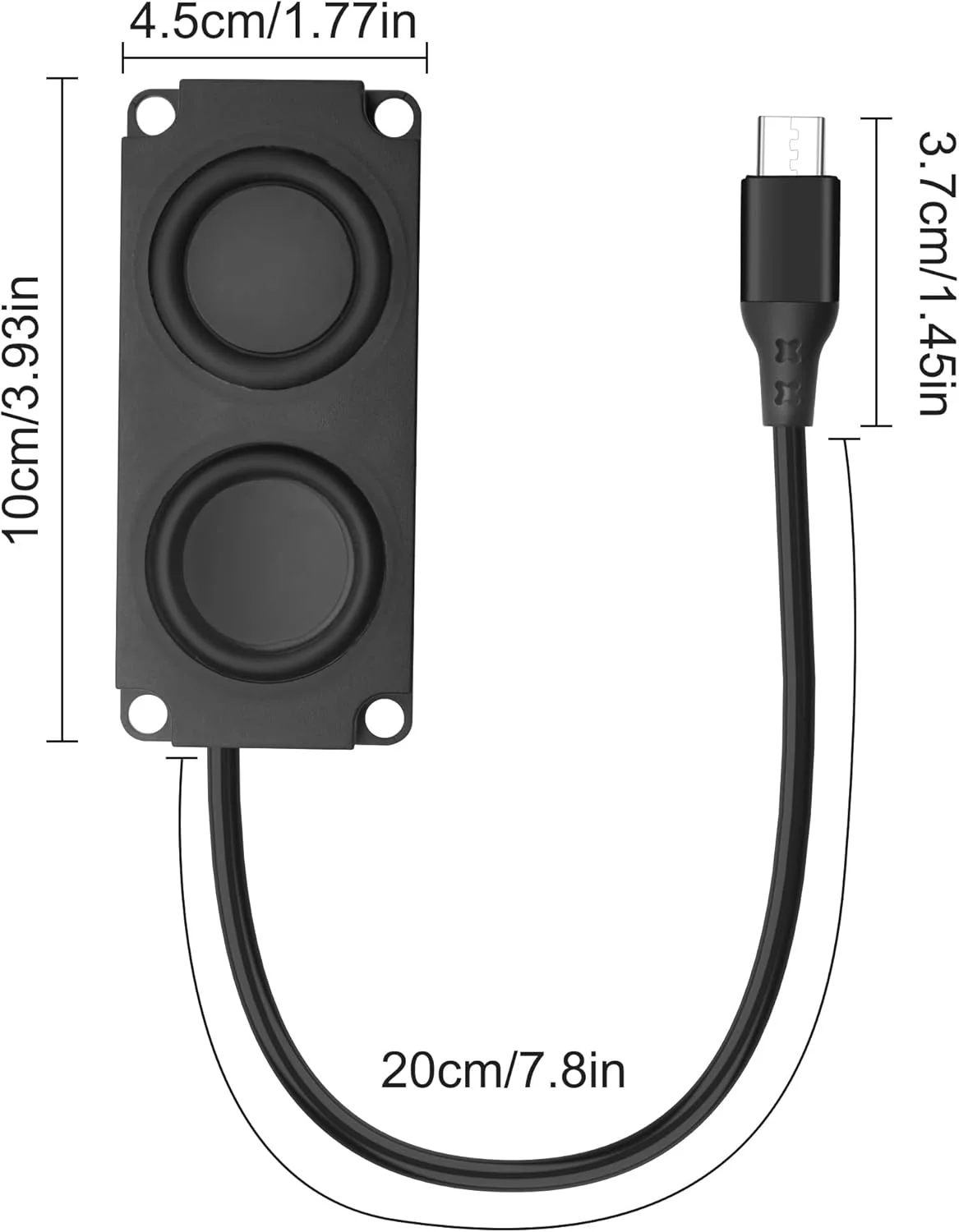 اسپیکر کامپیوتر USB Type C مدل XMSJSIY، اسپیکر لپ تاپ 3 وات، اسپیکر خارجی قابل حمل Plug-in برای کامپیوتر رومیزی، لپ تاپ، مانیتور، تلفن - 1 عدد