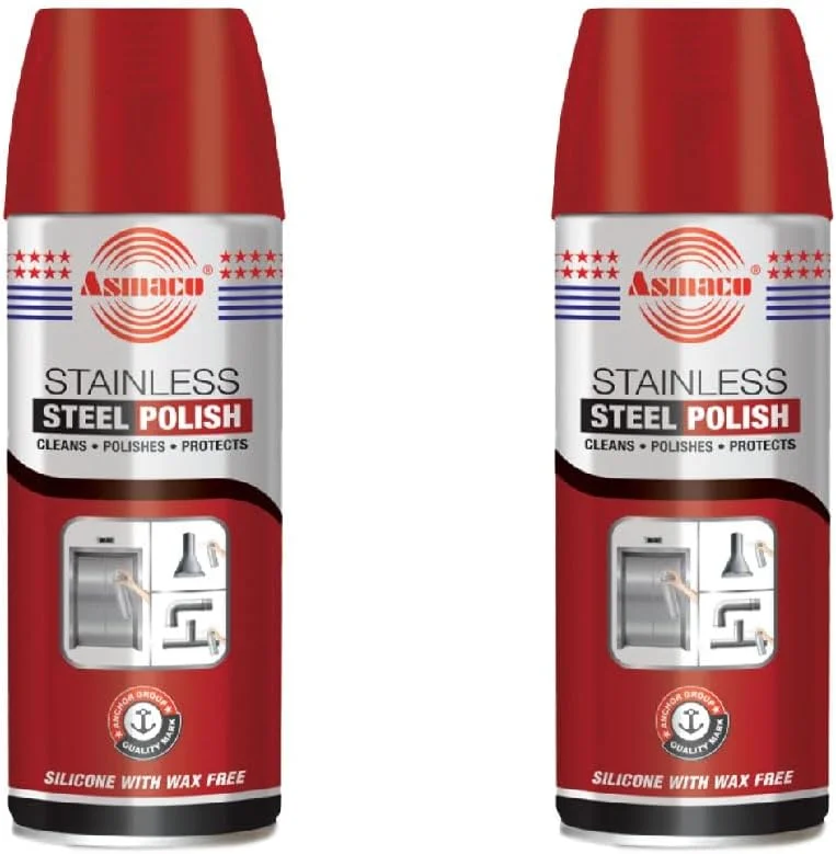 مایع پولیش و تمیز کننده استیل آسماکو - 450 میلی لیتر - بسته 2 عددی