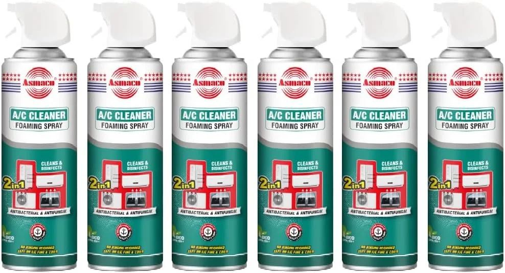 اسپری فوم تمیز کننده کولر آسماکو - 500 میلی لیتر - مجموعه 6 عددی