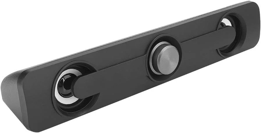 اسپیکر رومیزی VELATEMOR، اسپیکر کوچک حرفه ای مینی استریو چند رسانه ای با تغذیه USB برای کامپیوتر، لپ تاپ، تبلت، دسکتاپ، تلفن همراه و غیره (مشکی)