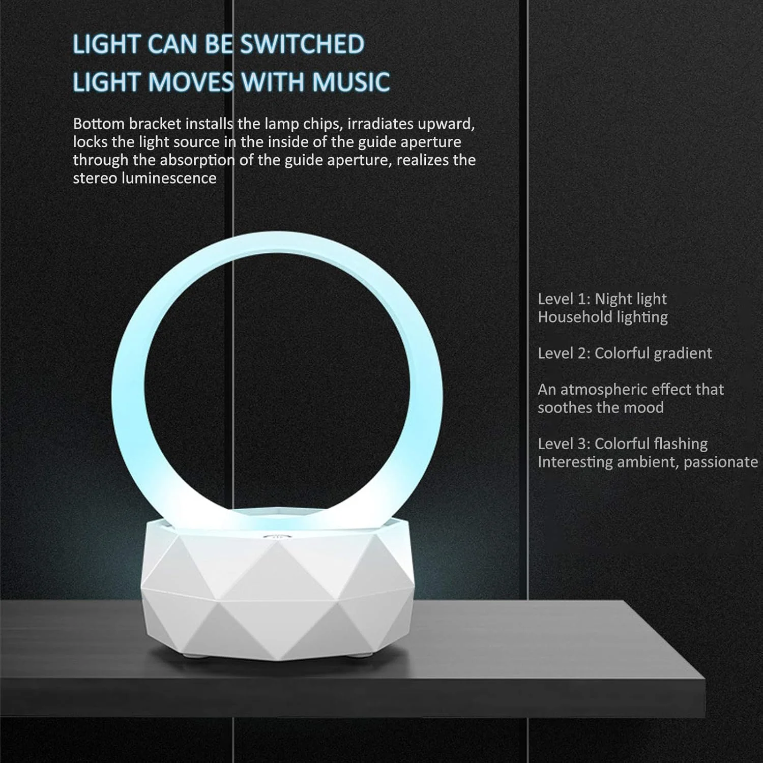 اسپیکرهای مینی کامپیوتر XUMIUZIY - اسپیکر کامپیوتر سفید، اسپیکر استریو کامپیوتر PC، اسپیکرهای زیبای کامپیوتر با چراغ شب رنگارنگ (سفید)