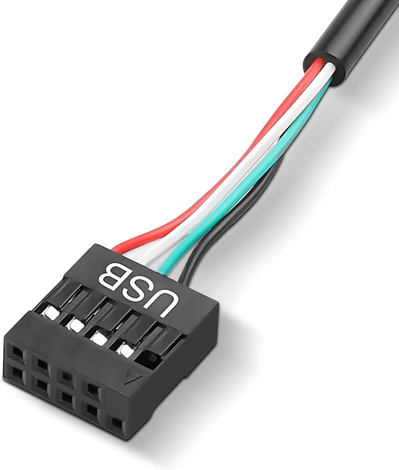 اسپیکر مادربرد XMSJSIY، اسپیکر داخلی USB کامپیوتر PC، 9 پین برای کیس رومیزی، اسپیکر استریو صوتی، کوچک مخفی هنری DIY - 0.6 متر / 1.9 فوت، 1 جفت