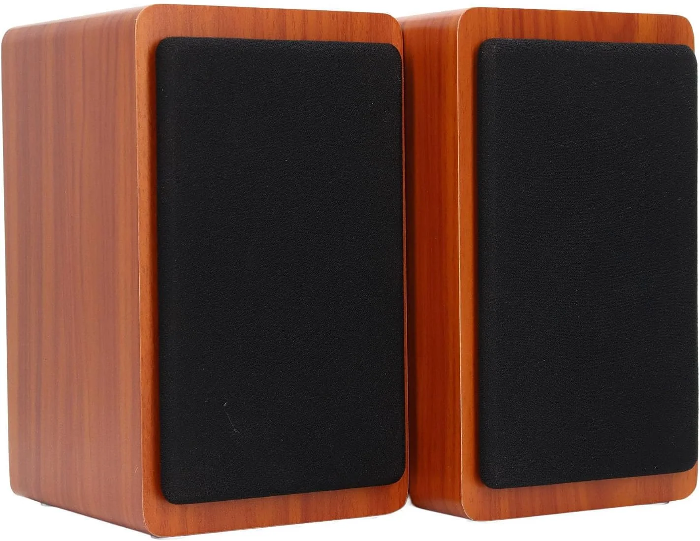 ساب ووفر رومیزی VELATEMOR برای کامپیوتر، مینی اسپیکر سیمی USB رومیزی لپ تاپ، اسپیکر کامپیوتر با صدای شفاف مناسب منزل و تلفن همراه (گردویی)