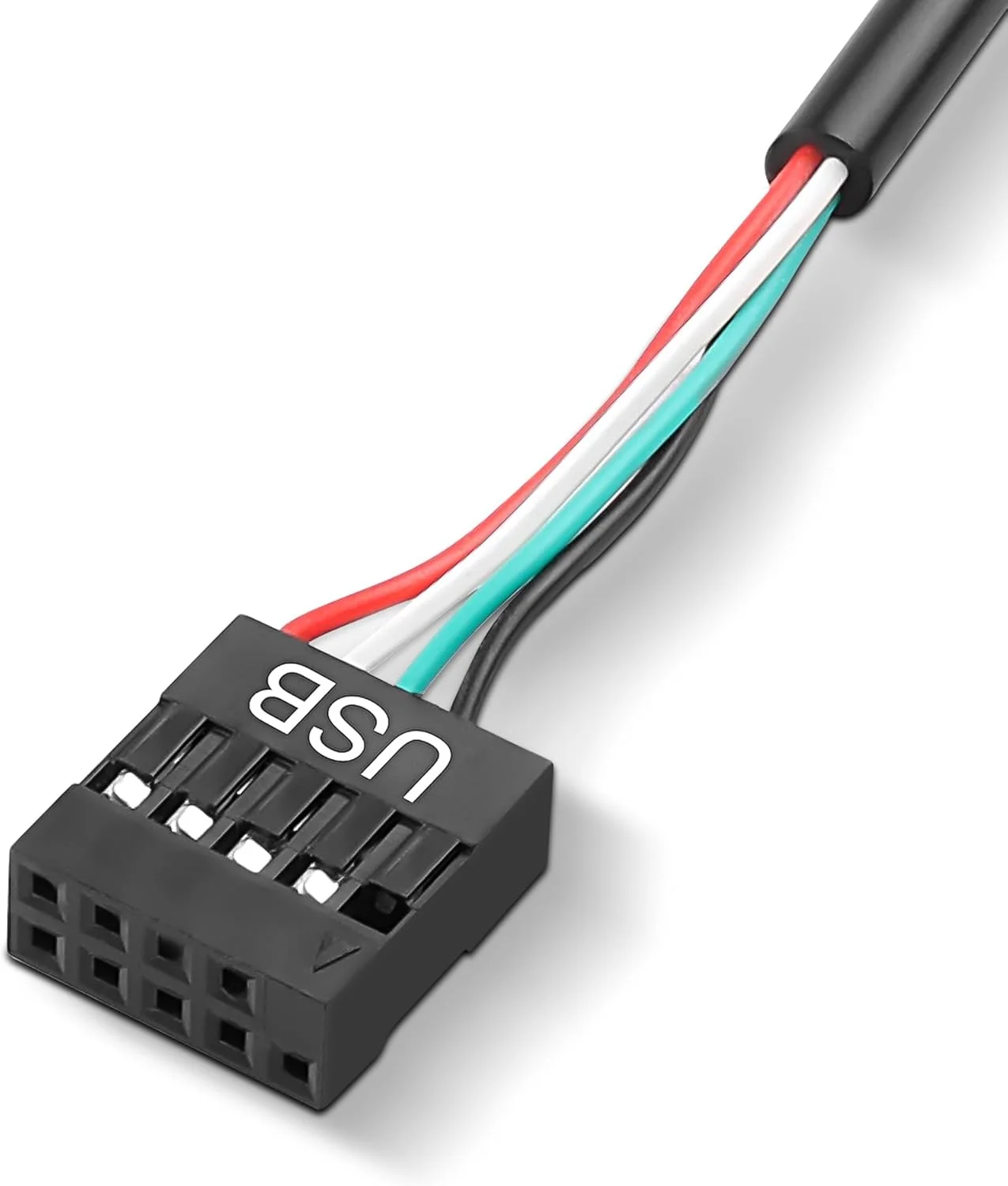 اسپیکر مادربرد XMSJSIY، اسپیکر داخلی USB کامپیوتر، 9 پین برای کیس رومیزی، بلندگوی استریو صوتی، نوع کوچک مخفی DIY - 0.6 متر / 1.9 فوت، 1 جفت