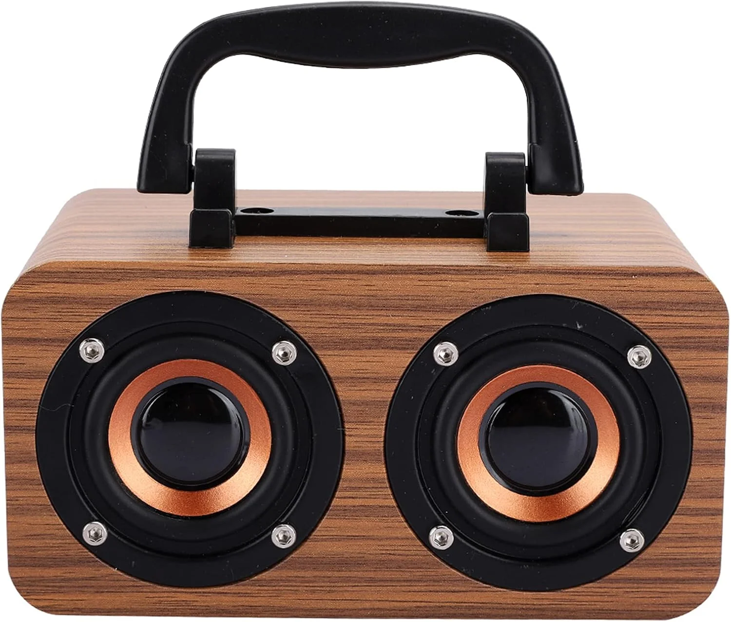 اسپیکر چوبی، پخش کننده موسیقی، اسپیکر رومیزی، برای کامپیوتر، برای رایانه شخصی، برای تلفن همراه، (طرح چوب زمین)