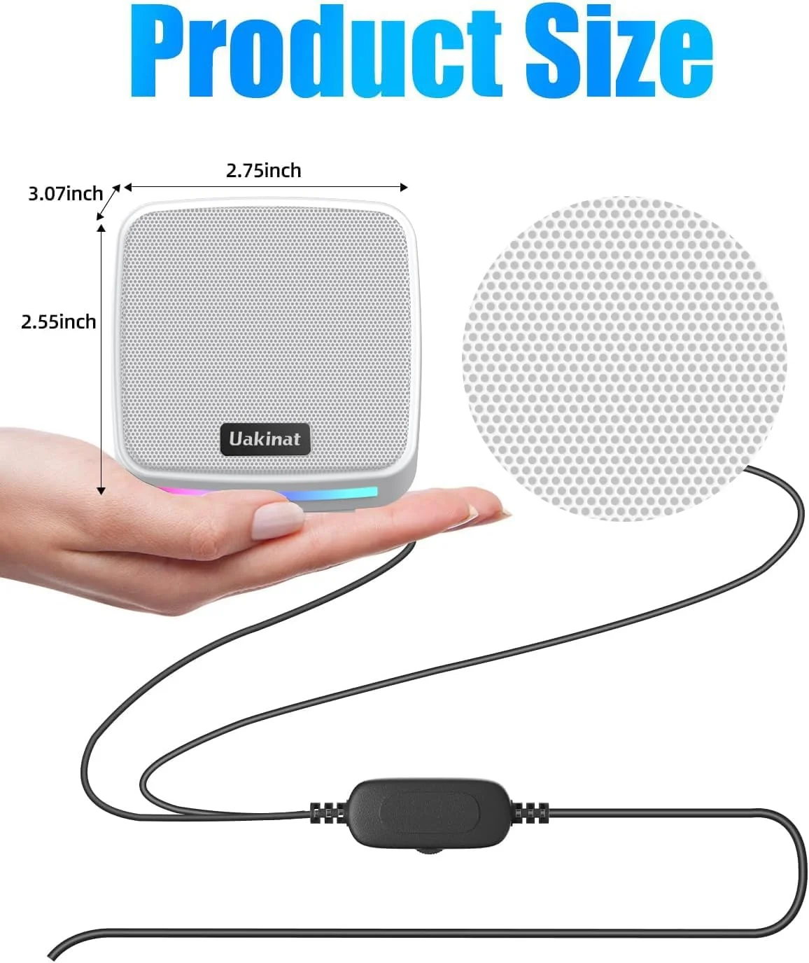 اسپیکر کامپیوتر Uakinat، اسپیکر کامپیوتر برای کامپیوتر رومیزی، اسپیکر رومیزی (سفید)