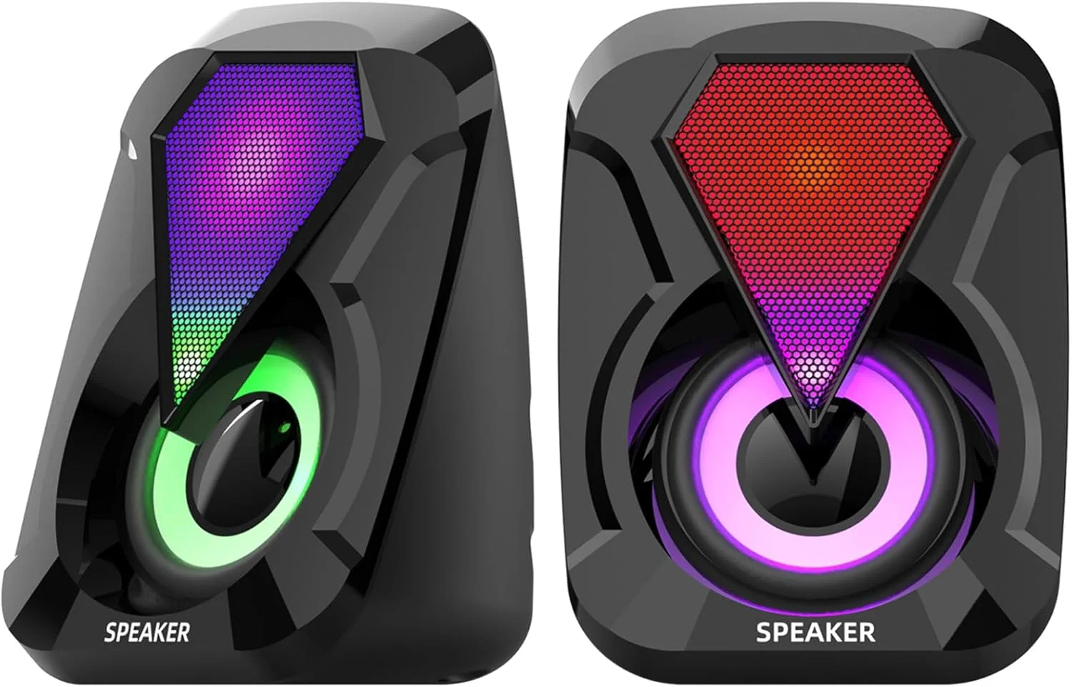 اسپیکر کامپیوتر TokFaa با USB، AUX 3.5 میلی‌متری، اسپیکر کوچک رایانه شخصی، صدای فراگیر، اسپیکر ساندبار قابل حمل برای لپ‌تاپ و کامپیوتر رومیزی