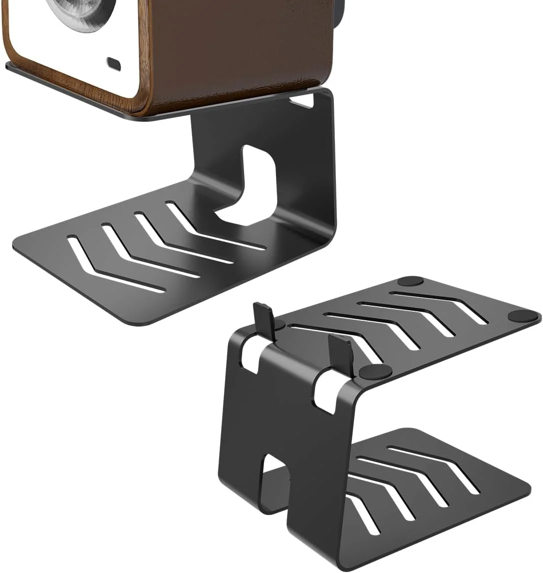 پایه بلندگو Suptek، پایه بلندگو، پایه بلندگوی رومیزی فلزی یونیورسال، پایه صوتی رومیزی برای بلندگوی کامپیوتر، ظرفیت بار: 15 کیلوگرم برای هر پایه بلندگو، 1 جفت، مشکی