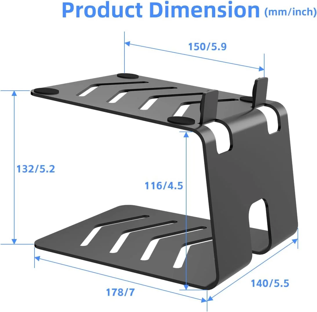 پایه بلندگو Suptek، پایه بلندگو، پایه بلندگوی رومیزی فلزی یونیورسال، پایه صوتی رومیزی برای بلندگوی کامپیوتر، ظرفیت بار: 15 کیلوگرم برای هر پایه بلندگو، 1 جفت، مشکی