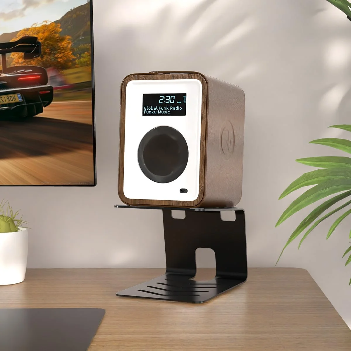 پایه بلندگو Suptek، پایه بلندگو، پایه بلندگوی رومیزی فلزی یونیورسال، پایه صوتی رومیزی برای بلندگوی کامپیوتر، ظرفیت بار: 15 کیلوگرم برای هر پایه بلندگو، 1 جفت، مشکی