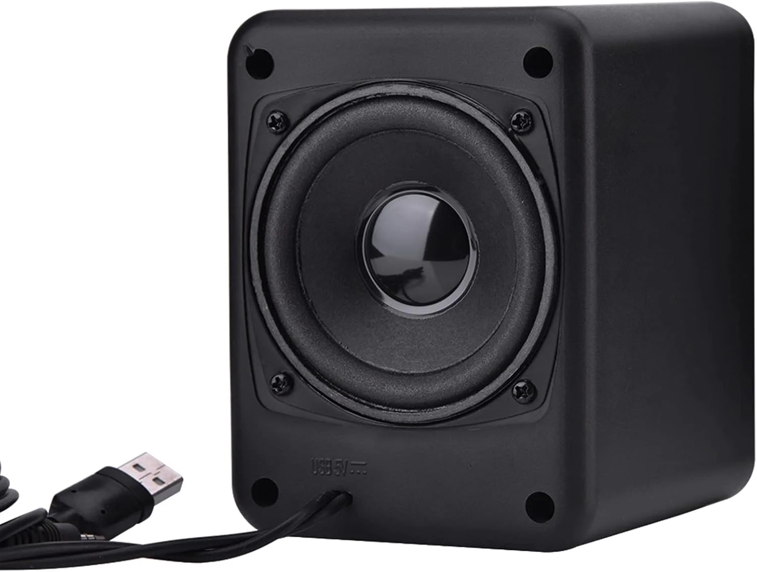 اسپیکر سیمی کوچک، اسپیکر ترکیبی با منبع تغذیه USB، ساب ووفر پخش کننده موسیقی استریو باس برای تلفن، لپ تاپ، کامپیوتر رومیزی (مشکی)