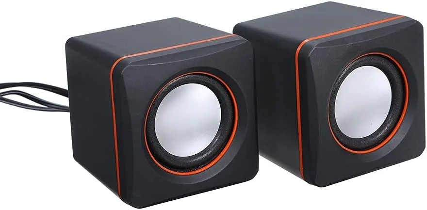 اسپیکر رومیزی موسیقی با جک 3.5 میلی‌متری برای لپ‌تاپ، MP3، تلفن‌های هوشمند، صدای با کیفیت، جنس مرغوب، استفاده آسان، اندازه قابل حمل