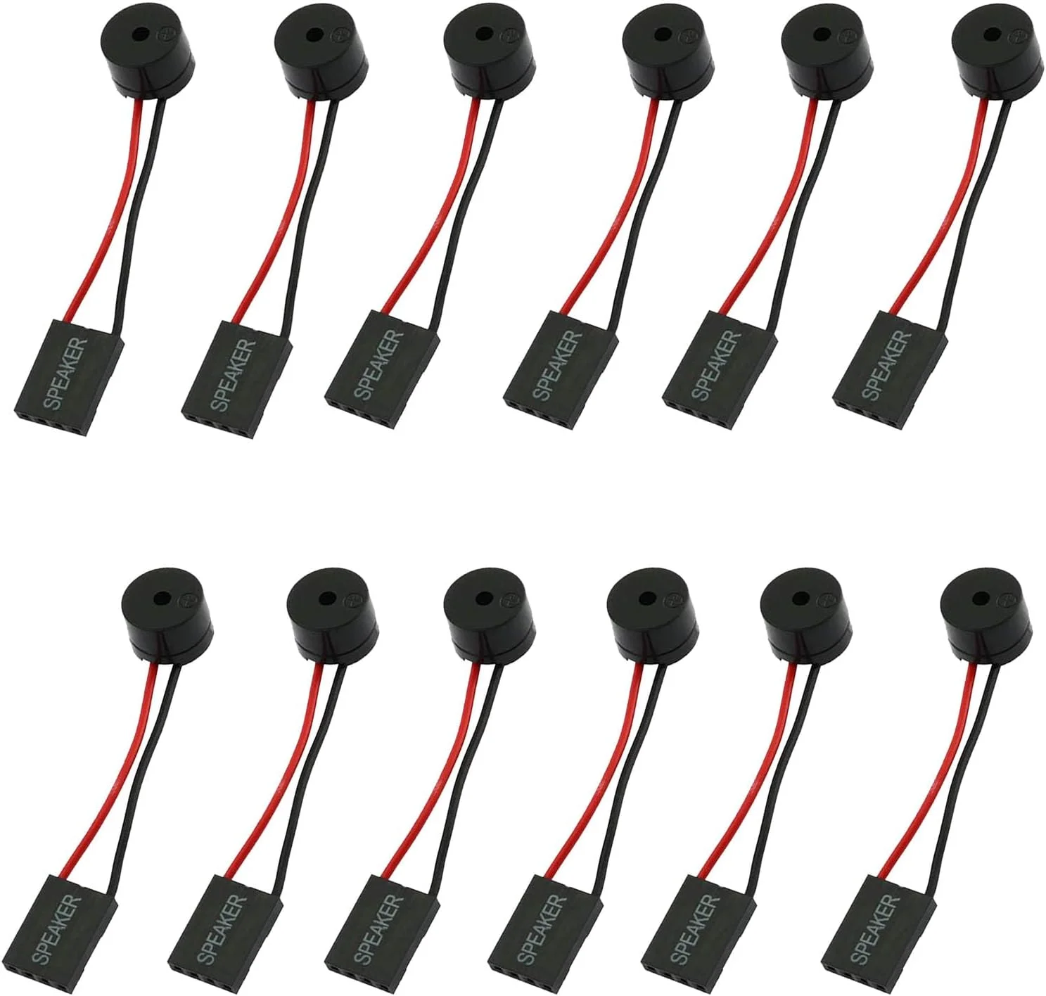 بلندگوی کوچک مادربرد کامپیوتر Sopepoyie، 12 عددی، پین 2.54، هدر مادگی 4 پین، مناسب برای کیس کامپیوتر رومیزی، زنگ هشدار بوق مینیاتوری