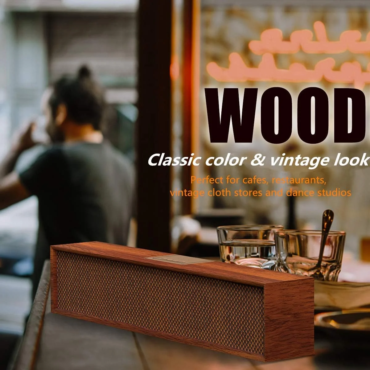 اسپیکر کامپیوتر Smalody، اسپیکر ساندبار چوبی بی‌سیم برای کامپیوتر رومیزی، اسپیکر کامپیوتر با بلوتوث 5.3 و اتصال USB سیمی برای مانیتور، لپ‌تاپ، تبلت و تلفن همراه