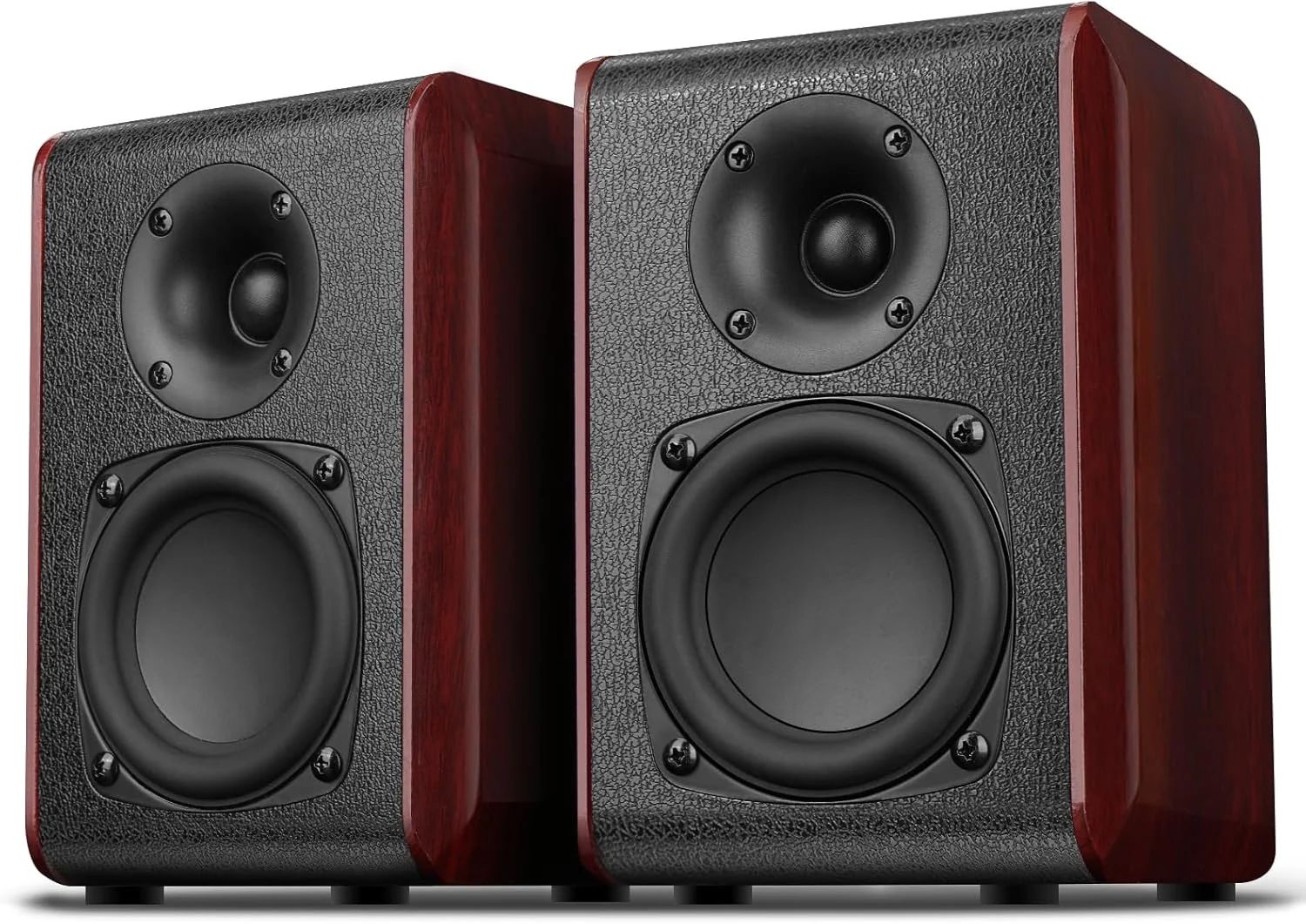 بلندگوهای قفسه کتاب پسیو سایین با ووفر 3.5 اینچی، بلندگوهای استریو رومیزی خانگی، نیاز به آمپلی فایر یا گیرنده، پسیو فراگیر، بلندگوهای جلویی برای PC/بازی/صفحه گردان، 4 اهم، قابل نصب روی دیوار