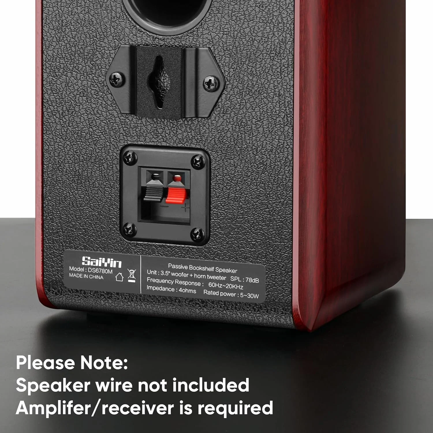 بلندگوهای قفسه کتاب پسیو سایین با ووفر 3.5 اینچی، بلندگوهای استریو رومیزی خانگی، نیاز به آمپلی فایر یا گیرنده، پسیو فراگیر، بلندگوهای جلویی برای PC/بازی/صفحه گردان، 4 اهم، قابل نصب روی دیوار