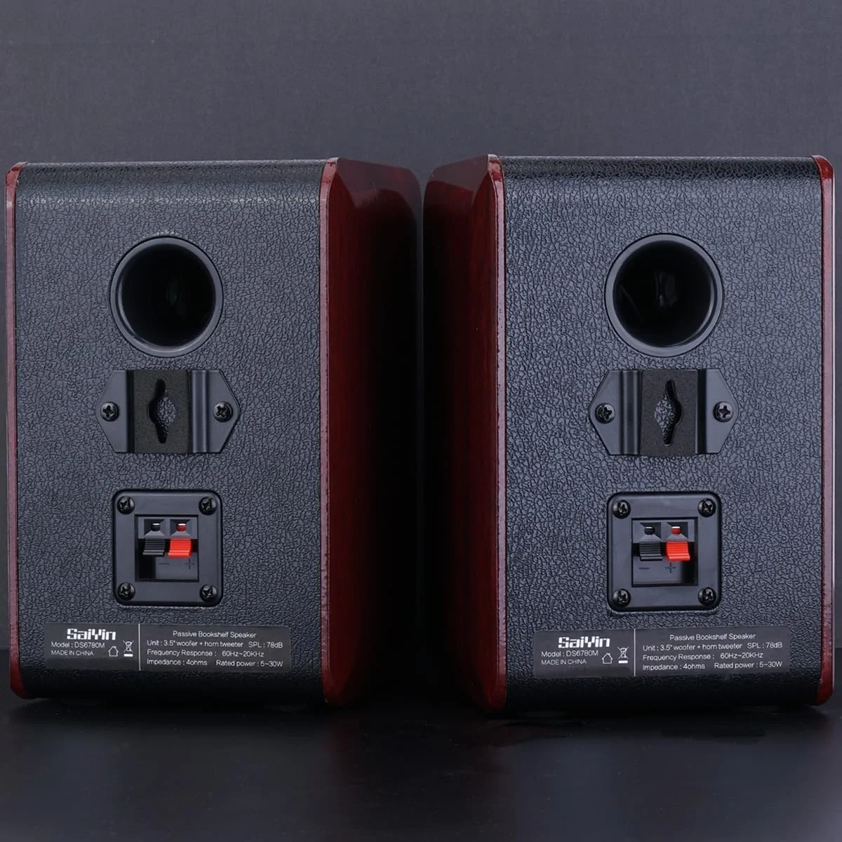 بلندگوهای قفسه کتاب پسیو سایین با ووفر 3.5 اینچی، بلندگوهای استریو رومیزی خانگی، نیاز به آمپلی فایر یا گیرنده، پسیو فراگیر، بلندگوهای جلویی برای PC/بازی/صفحه گردان، 4 اهم، قابل نصب روی دیوار