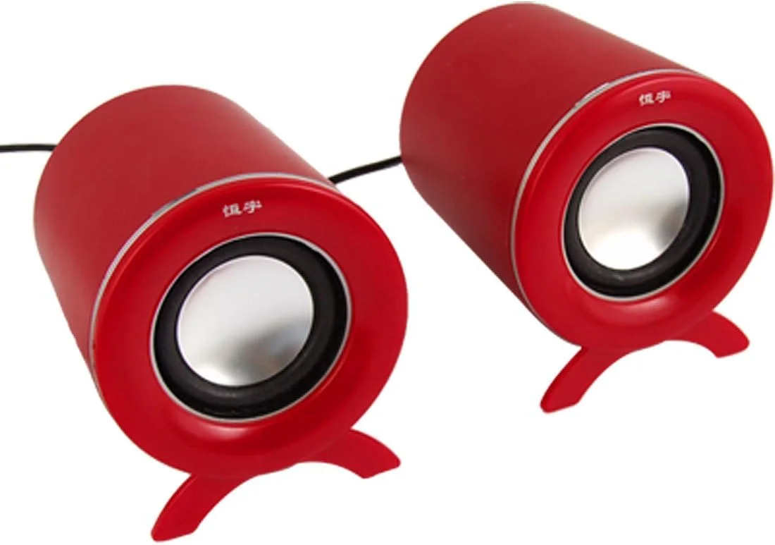 اسپیکر دیجیتال مینی USB 3.5 میلی متری قرمز رومیزی Mp3 CD PC