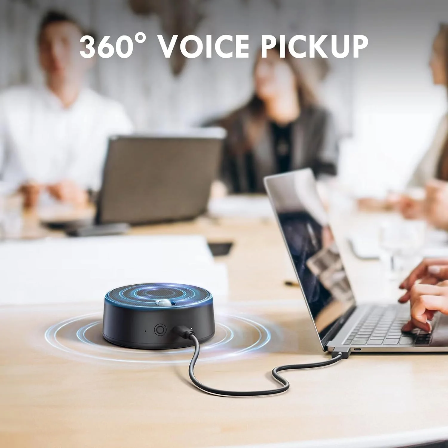 اسپیکر کامپیوتر USB روفال با میکروفون، اسپیکر لپ تاپ PC با میکروفون، 2 حالت صدا، دریافت صدای بهبود یافته هندزفری، سازگار با زوم برای تماس شخصی و جلسات دفتر کار خانگی