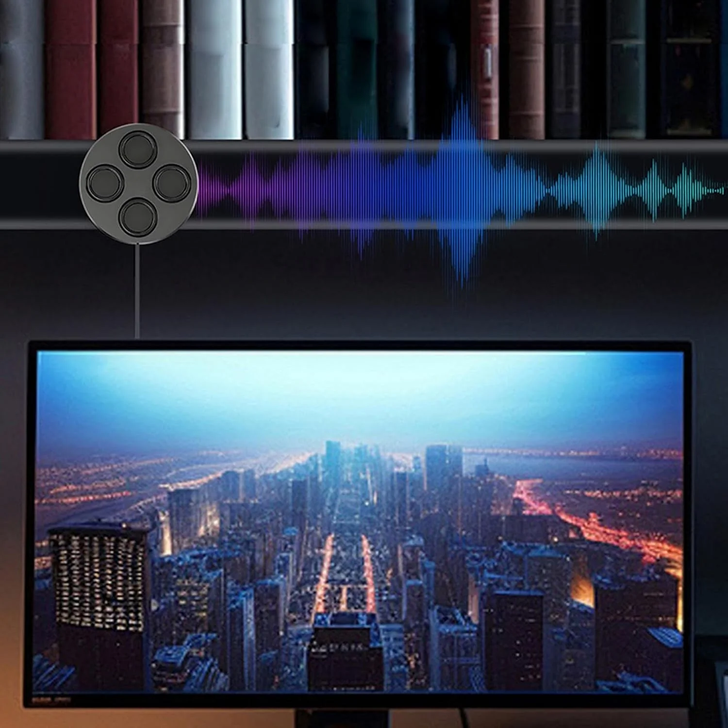 اسپیکر بی سیم قابل حمل | پخش کننده رومیزی سیمی با صدای بلند و بیس عمیق USB | اسپیکرهای مغناطیسی کامپیوتر برای لپ تاپ - مناسب لپ تاپ رومیزی تبلت مسافرت مهمانی خانگی اتاق بازی خودرو تلویزیون