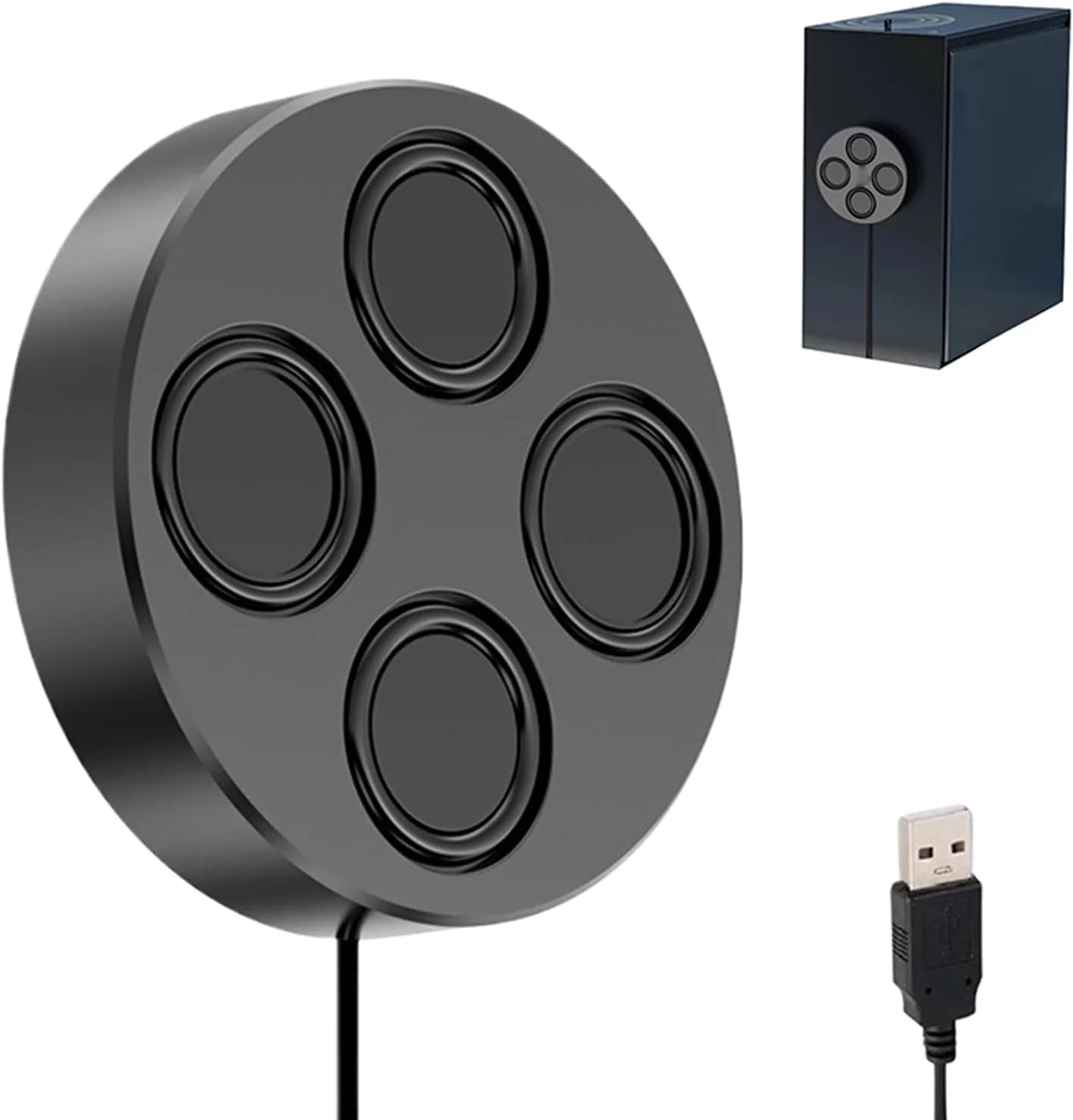 اسپیکر قابل حمل، پخش کننده استریو سیمی با بیس عمیق USB، اسپیکرهای سیمی لپ تاپ، برای دسکتاپ لپ تاپ تبلت مسافرت مهمانی خانگی محل کار اتاق بازی ماشین تلویزیون