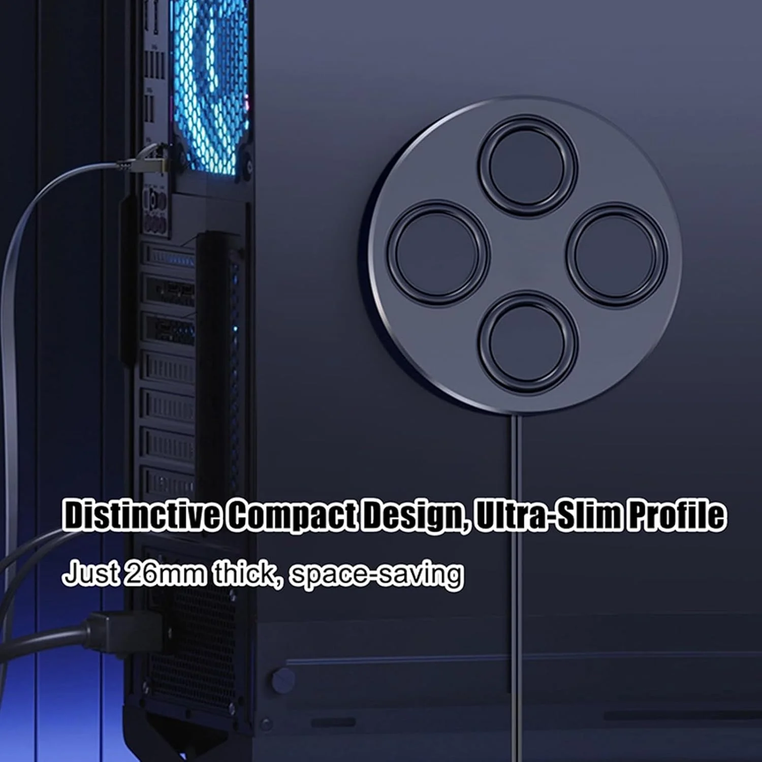 اسپیکر قابل حمل، پخش کننده استریو سیمی USB با بیس عمیق، اسپیکرهای کامپیوتر جمع و جور | برای لپ تاپ رومیزی تبلت مسافرت مهمانی خانگی محل کار اتاق بازی ماشین تلویزیون