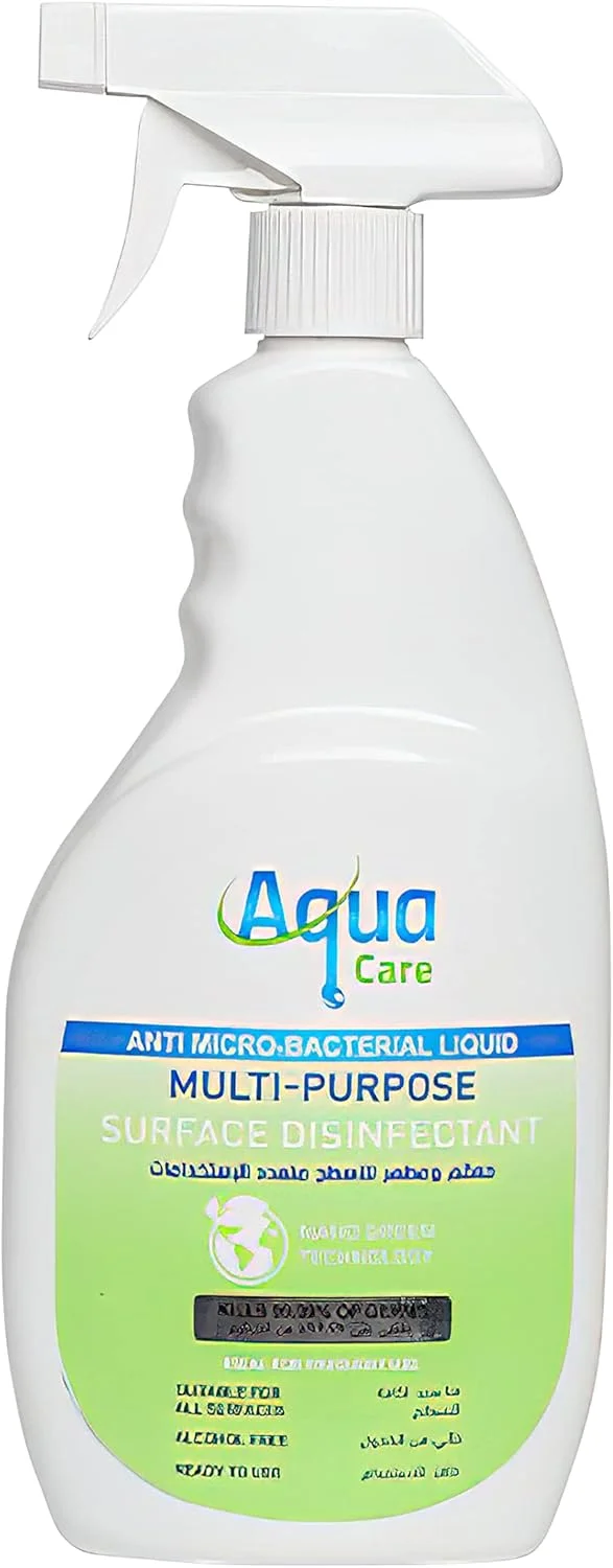 مایع ضدعفونی کننده چند منظوره سطوح آکواکر نانو گرین، بدون الکل و ضد میکروب با رایحه تازه، غیر قابل اشتعال 750 میلی لیتر