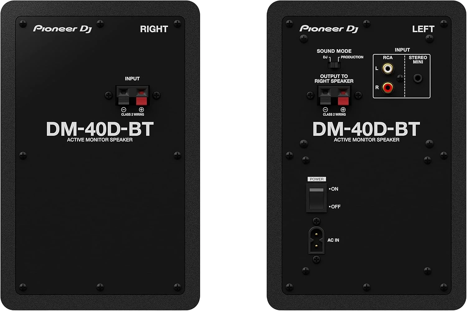 سیستم مانیتور رومیزی پایونیر DJ DM-40D-BT با عملکرد بلوتوث، سایز 4 اینچ، مشکی