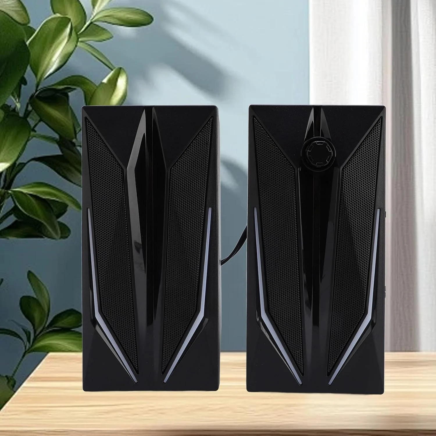 اسپیکر رومیزی Oreilet با نورهای RGB رنگارنگ، اسپیکر چند رسانه ای کوچک با تغذیه USB برای لپ تاپ و کامپیوتر