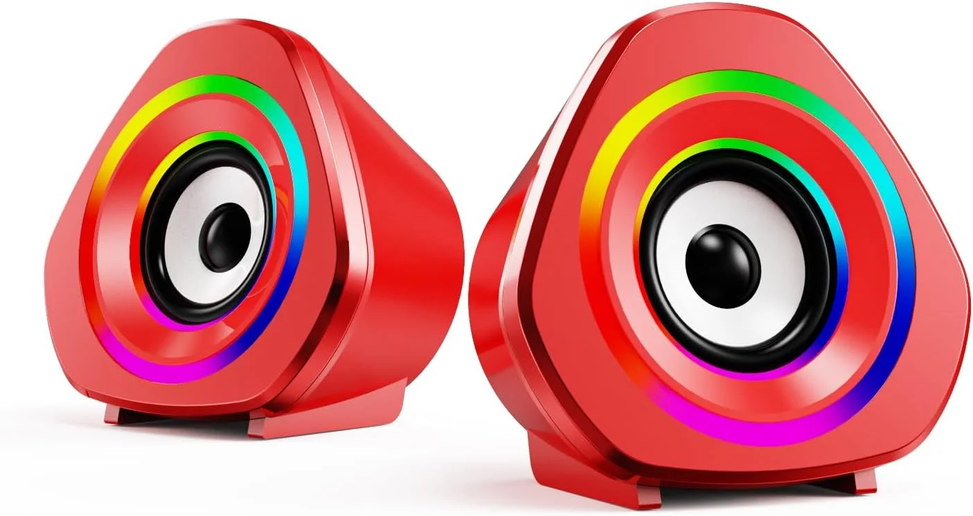 ست اسپیکر خانگی Morelian، اسپیکرهای کامپیوتر رومیزی، اسپیکرهای سیمی 3.5 میلی متری لپ تاپ، جعبه صدای تغذیه شده با USB با چراغ های اتمسفر RGB ست اسپیکر خانگی Morelian، اسپیکرهای کامپیوتر رومیزی، اسپیکرهای سیمی 3.5 میلی متری لپ تاپ، جعبه صدای تغذیه شده با USB با چراغ های اتمسفر RGB