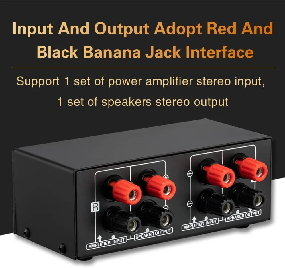 جعبه کنترل حجم صدای بلندگوی پسیو رومیزی Morelian 150W 14AWG، تنظیم حجم صدای آمپلی فایر بلندگو با کنترل مجزای کانال چپ/راست