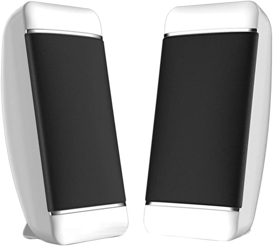 اسپیکر کامپیوتر Mobestech، 2 عدد اسپیکر سیمی قابل حمل برای لپ تاپ، اسپیکر کوچک چند رسانه ای رومیزی با صدای بلند، اسپیکر استریو USB برای لپ تاپ و کامپیوتر، سفید اسپیکر کامپیوتر Mobestech، 2 عدد اسپیکر سیمی قابل حمل برای لپ تاپ، اسپیکر کوچک چند رسانه ای رومیزی با صدای بلند، اسپیکر استریو USB برای لپ تاپ و کامپیوتر، سفید