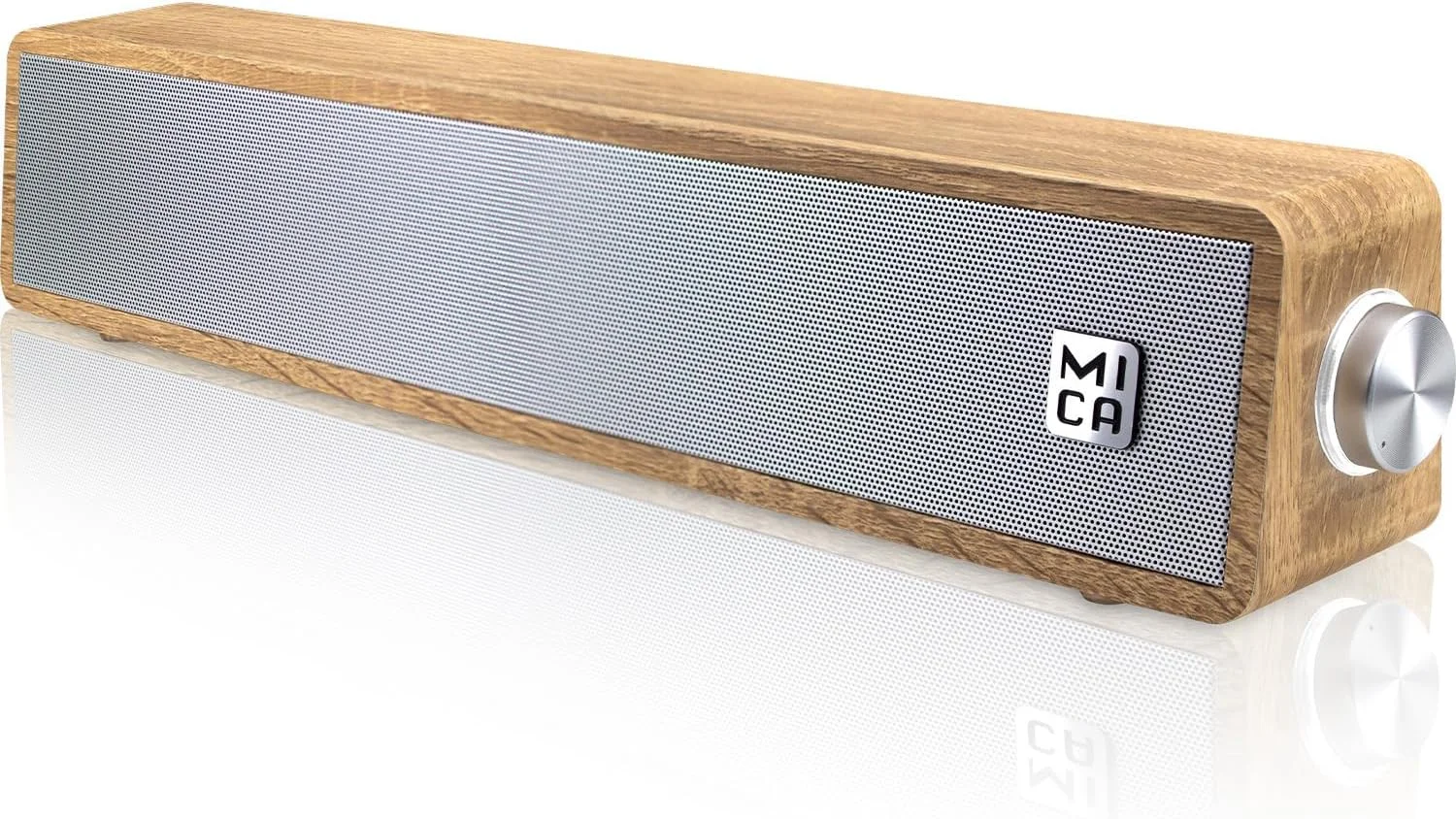 اسپیکرهای کامپیوتر بلوتوثی MICA PRODUCED، ساندبار چوبی زاویه دار کامپیوتر، اتصال 3.5 میلی متری Aux-in، اسپیکرهای کامپیوتر سیمی با تغذیه USB برای مانیتور دسکتاپ، لپ تاپ، تبلت - زرد (M30T) اسپیکرهای کامپیوتر بلوتوثی MICA PRODUCED، ساندبار چوبی زاویه دار کامپیوتر، اتصال 3.5 میلی متری Aux-in، اسپیکرهای کامپیوتر سیمی با تغذیه USB برای مانیتور دسکتاپ، لپ تاپ، تبلت - زرد (M30T)