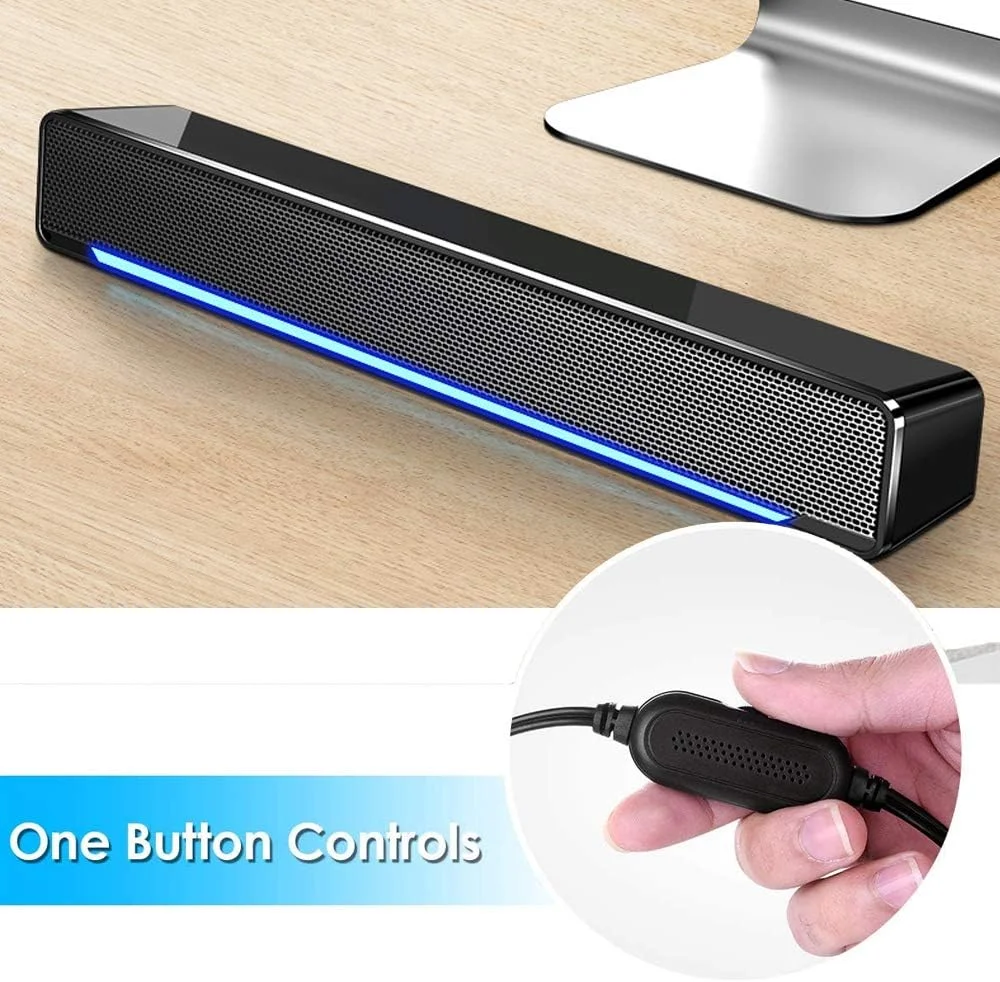 اسپیکر ساندبار Masroo، اسپیکرهای ساندبار با تغذیه USB برای کامپیوتر، لپ تاپ و رایانه شخصی