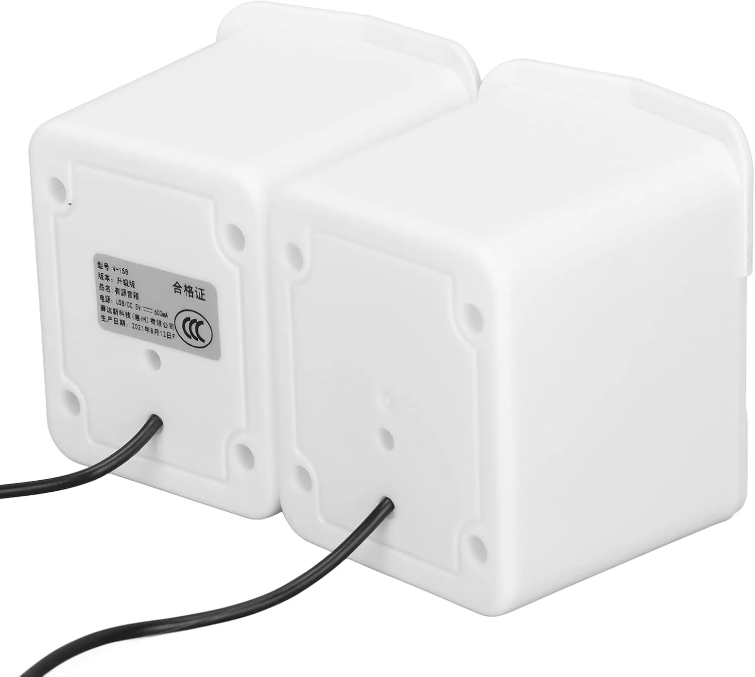 اسپیکر رومیزی USB Meiyya، اسپیکر کامپیوتر قابل حمل با سازگاری کامل، اتصال و پخش آسان، تنظیم صدا ABS، سرگرمی بیشتر برای رایانه شخصی (سفید نسخه معمولی)