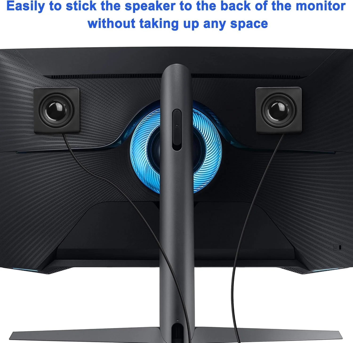 اسپیکرهای مینی کامپیوتر برای دسکتاپ - صدای استریو با تغذیه USB با ورودی 3.5 میلی‌متری، طراحی مخفی و کنترل صدا - اسپیکرهای جمع و جور کامپیوتر/لپ‌تاپ (1 جفت، کابل 1.2 متری)