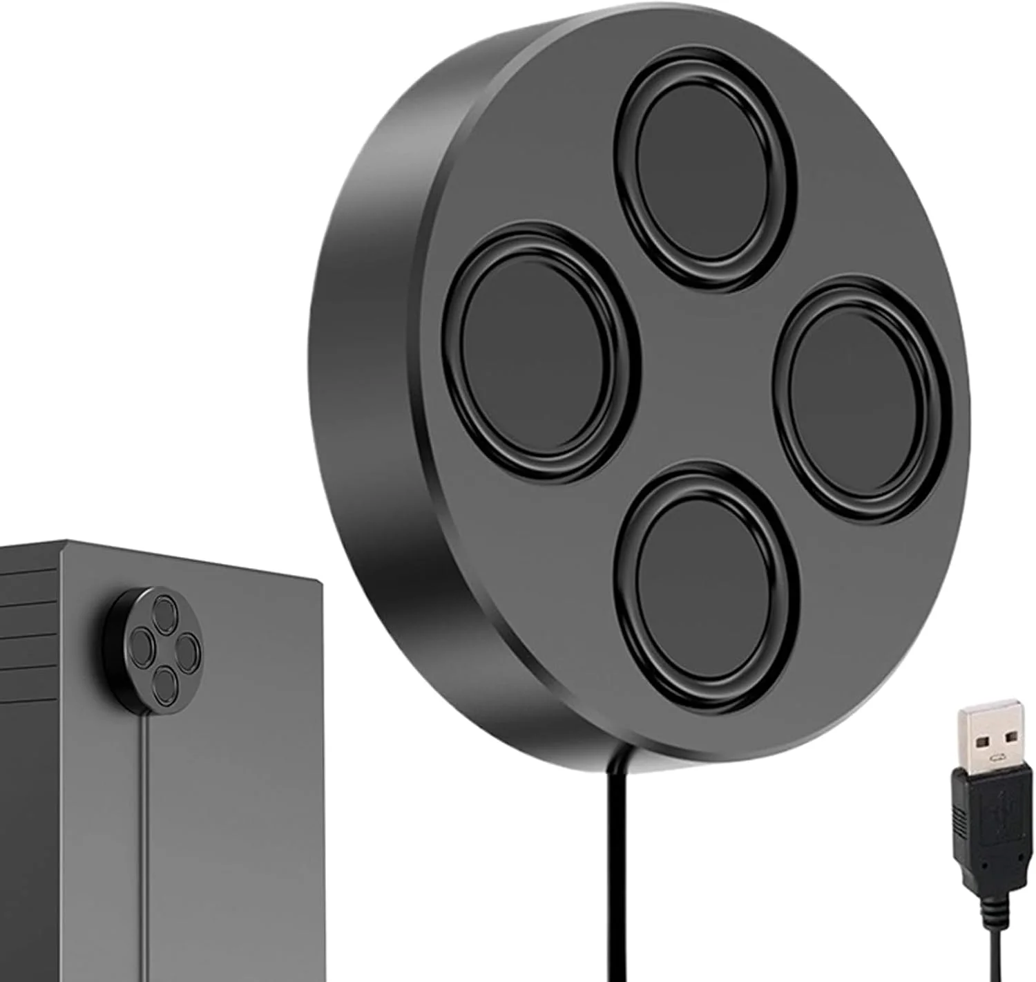 اسپیکر مغناطیسی، پخش کننده استریو سیمی USB با بیس عمیق - اسپیکر گلف کارت، برای دسکتاپ لپ تاپ تبلت مسافرت خانه مهمانی محل کار اتاق بازی ماشین تلویزیون