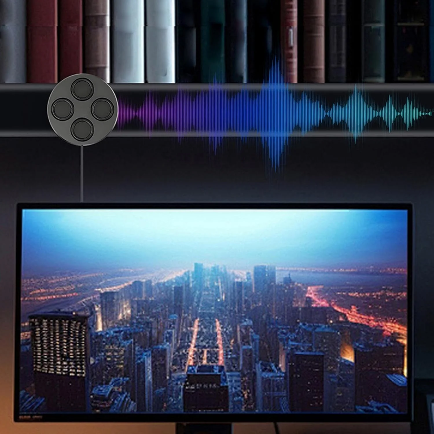 اسپیکر مغناطیسی | باس عمیق و صدای بلند USB سیمی - اسپیکرهای مغناطیسی کامپیوتر - برای لپ تاپ تبلت رومیزی مسافرت مهمانی خانگی اتاق بازی خودرو تلویزیون