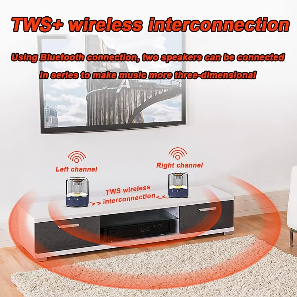 اسپیکر رومیزی کامپیوتر LZFuiop، بلوتوث 5.0 RGB Hi-Fi استریو با اسپیکر گیمینگ USB، ورودی 3.5 میلیمتری، کارت TF، اتصال متقابل دو دستگاه TWS اسپیکر رومیزی کامپیوتر LZFuiop، بلوتوث 5.0 RGB Hi-Fi استریو با اسپیکر گیمینگ USB، ورودی 3.5 میلیمتری، کارت TF، اتصال متقابل دو دستگاه TWS