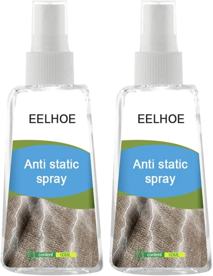 اسپری ضد الکتریسیته ساکن KOKOPO، 2 عددی، برای لباس، مو و مبلمان، از بین برنده الکتریسیته ساکن و جلوگیری از چسبندگی
