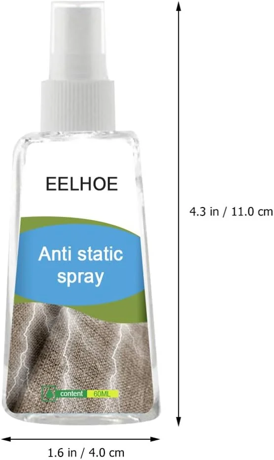 اسپری ضد الکتریسیته ساکن KOKOPO، 2 عددی، برای لباس، مو و مبلمان، از بین برنده الکتریسیته ساکن و جلوگیری از چسبندگی