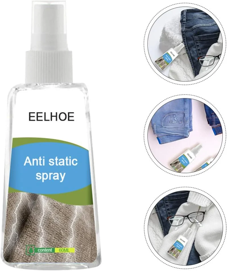 اسپری ضد الکتریسیته ساکن KOKOPO، 2 عددی، برای لباس، مو و مبلمان، از بین برنده الکتریسیته ساکن و جلوگیری از چسبندگی