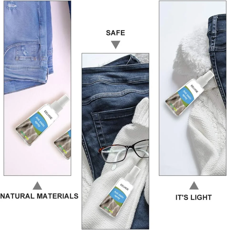 اسپری ضد الکتریسیته ساکن KOKOPO، 2 عددی، برای لباس، مو و مبلمان، از بین برنده الکتریسیته ساکن و جلوگیری از چسبندگی