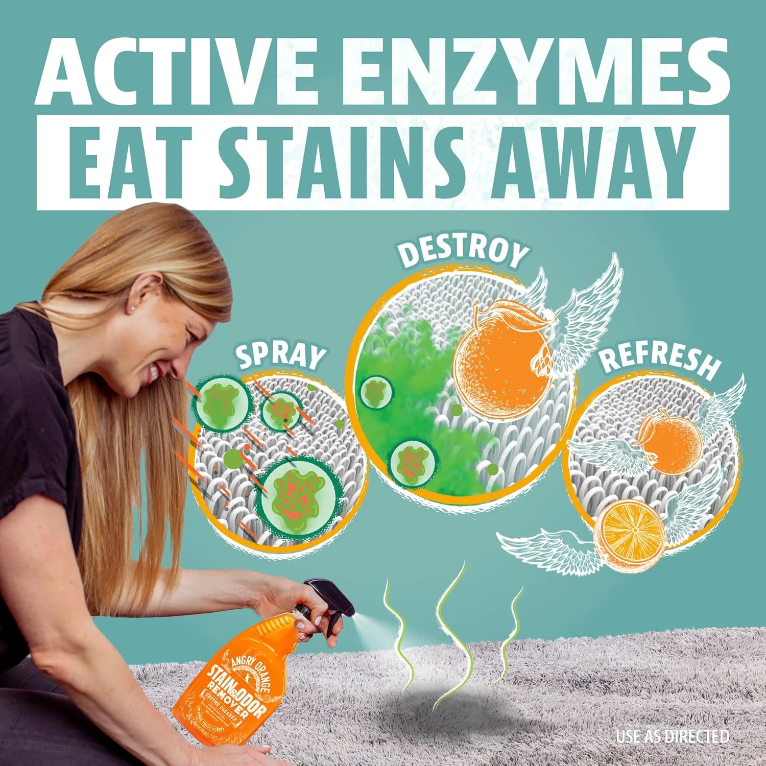 محلول پاک کننده لکه ANGRY ORANGE - سایز گالن، پاک کننده آنزیمی حیوانات خانگی - از بین برنده لکه و بوی ادرار سگ و گربه - محلول تمیز کننده اسپری مرکبات - لوازم توله سگ - 128 اونس محلول پاک کننده لکه ANGRY ORANGE - سایز گالن، پاک کننده آنزیمی حیوانات خانگی - از بین برنده لکه و بوی ادرار سگ و گربه - محلول تمیز کننده اسپری مرکبات - لوازم توله سگ - 128 اونس