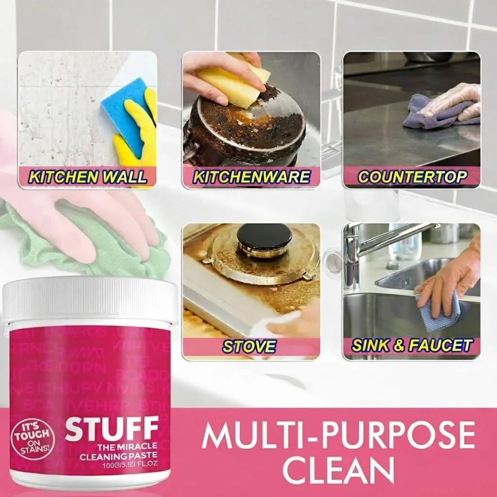 پودر پاک کننده چند منظوره آشپزخانه آزونه 100 گرمی، خمیر پاک کننده چند منظوره، پودر پاک کننده سنگین آشپزخانه، پاک کننده غیر خطرناک خانگی، لکه بر برای خانه و رستوران