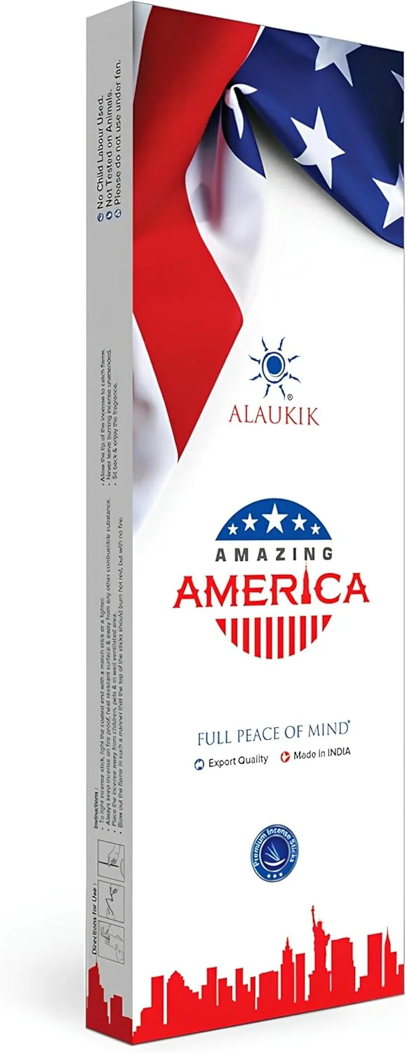 عودهای خوشبو آلاوکیک مدل AMAZING AMERICA | رایحه ای آرامش بخش برای عطر و آرامش - 50 گرم