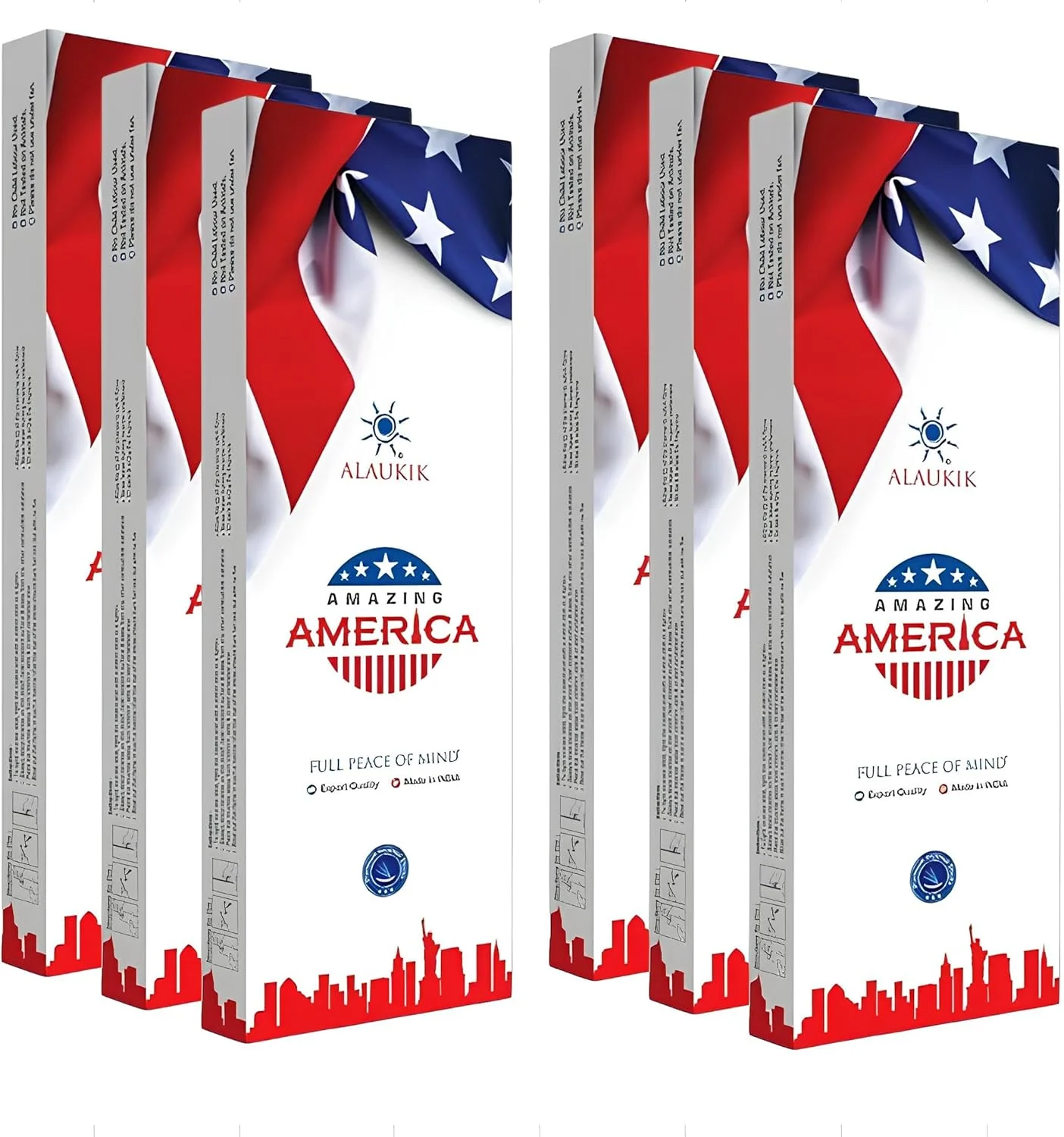 عود خوشبو کننده آلاوکیک مدل AMAZING AMERICA | رایحه ای آرامش بخش برای آروماتراپی و ریلکسیشن، 50 گرم - (بسته 6 عددی).