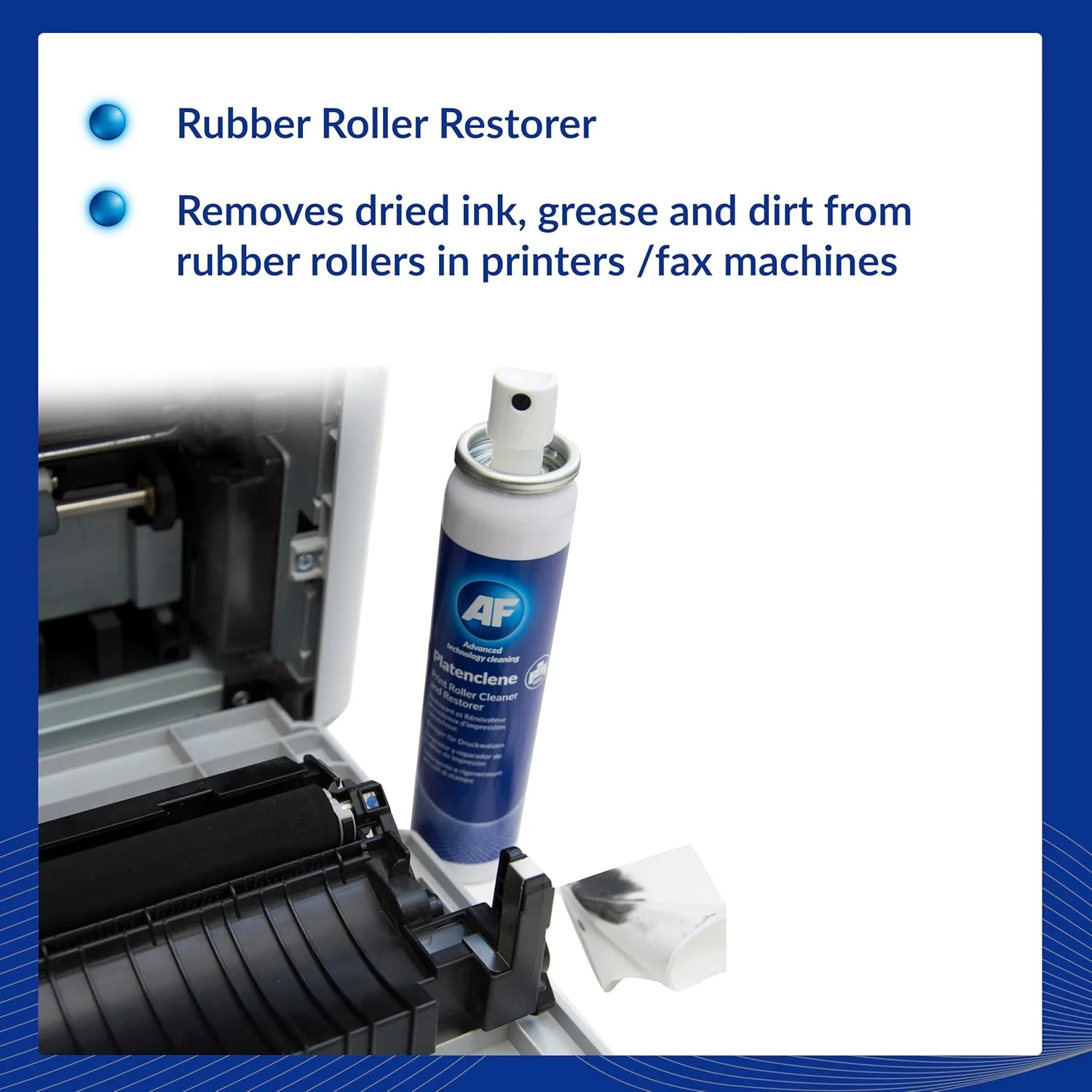 اسپری پمپ تمیز کننده پلاتن کلین ای اف - تمیز کننده و احیا کننده غلتک های لاستیکی چاپگر - 100 میلی لیتر برای چاپگرها، دستگاه های فکس و سایر غلتک های لاستیکی