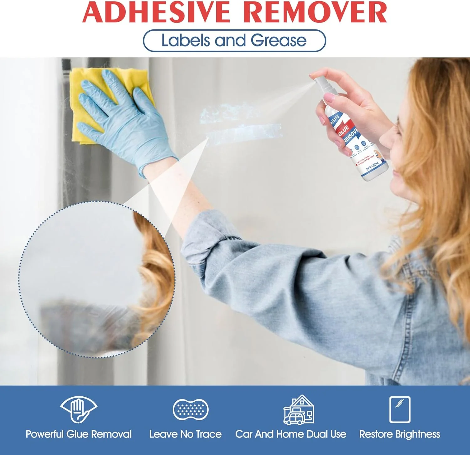 محلول پاک کننده چسب Allony، پاک کننده مواد چسبنده، پاک کننده برچسب، پاک کننده برچسب چسبناک، اسپری پاک کننده برچسب، برای از بین بردن برچسب ها و مواد چسبنده از سطوح مختلف - 120 میلی لیتر محلول پاک کننده چسب Allony، پاک کننده مواد چسبنده، پاک کننده برچسب، پاک کننده برچسب چسبناک، اسپری پاک کننده برچسب، برای از بین بردن برچسب ها و مواد چسبنده از سطوح مختلف - 120 میلی لیتر